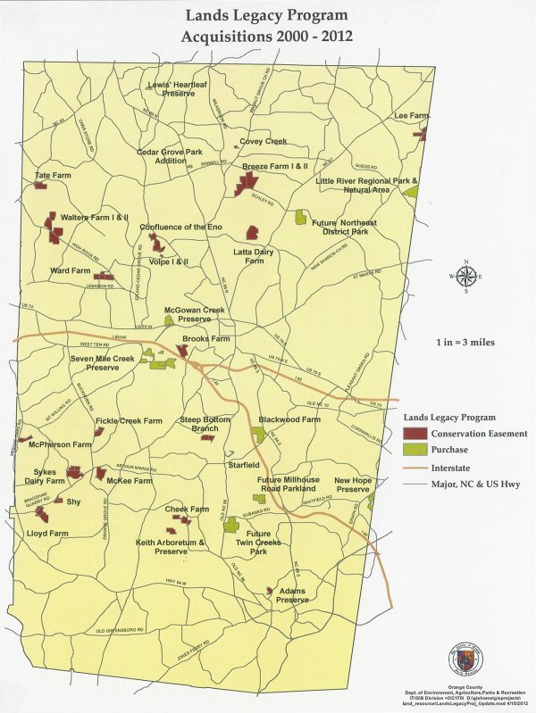 This map and more information about the Lands Legacy Program is included in the 2009 State of the Environment Report.